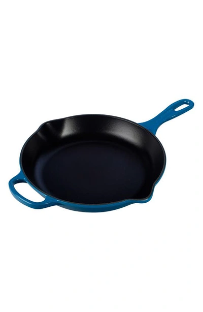 Shop Le Creuset Signature Handle 10 1/4 Inch Enamel Cast Iron Skillet In Marseille