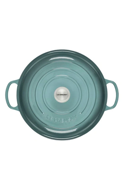 Le Creuset Signature 5 Quart Enameled Cast Iron Braiser In Sea Salt