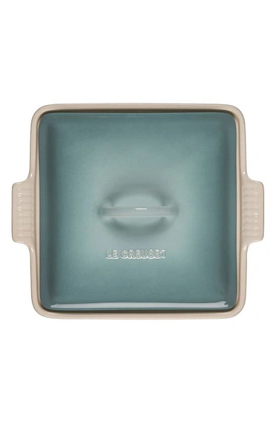 Le Creuset Sea Salt Heritage Covered Square Casserole With $11 Credit In Sea Salt