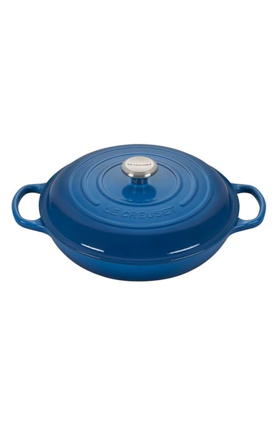 Shop Le Creuset Signature 3.5-quart Enameled Cast Iron Braiser In Marseille