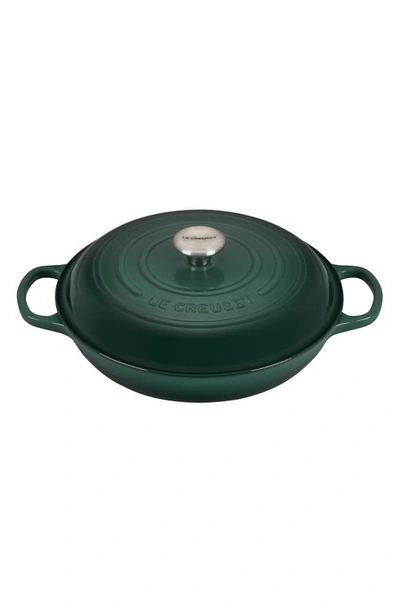 Shop Le Creuset Signature 3.5-quart Enameled Cast Iron Braiser In Artichaut