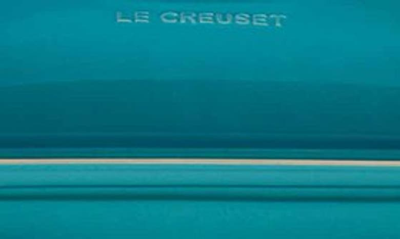 Shop Le Creuset 4-quart Rectangular Stoneware Casserole With Lid In Caribbean