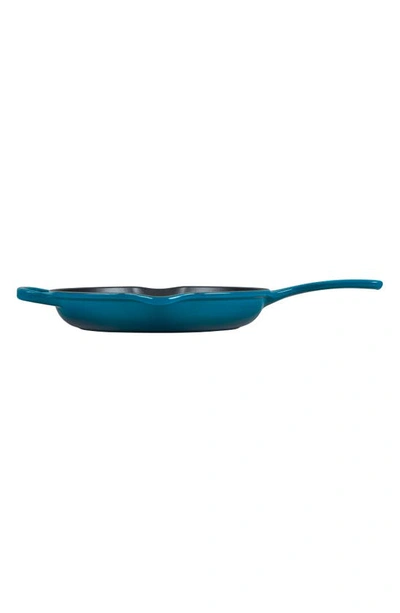 Le Creuset Signature Handle 9 Inch Enamel Cast Iron Skillet In Deep Teal