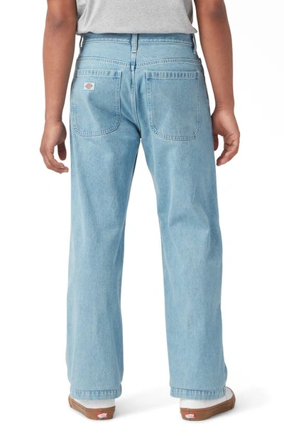 Dickies Paneled Loose Fit Jeans In Light Denim