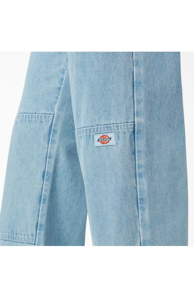 Dickies Paneled Loose Fit Jeans In Light Denim