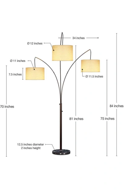 Shop Brightech Trilage Led Floor Lamp In Bronze