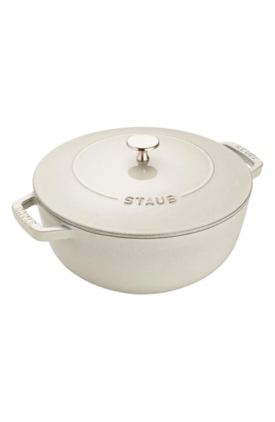 Shop Staub 3.75-quart Enameled Cast Iron French Oven In Matte White Truffle