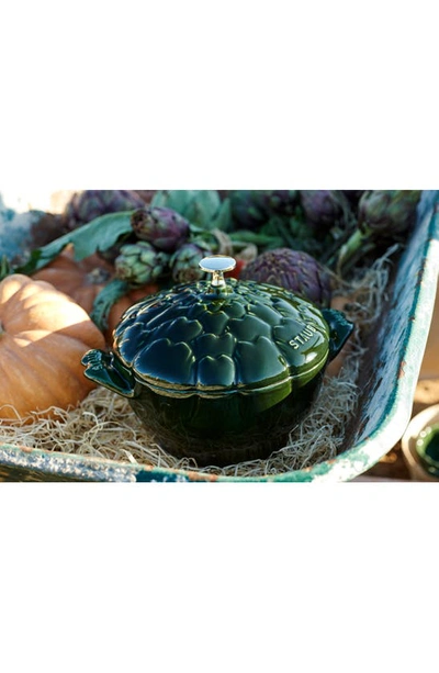 Staub - Cast Iron 3-qt Artichoke Cocotte - Basil