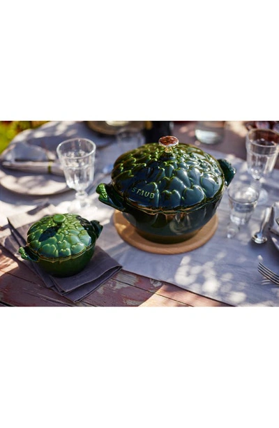 Staub 3-quart Enameled Artichoke Cast Iron Dutch Oven In Basil