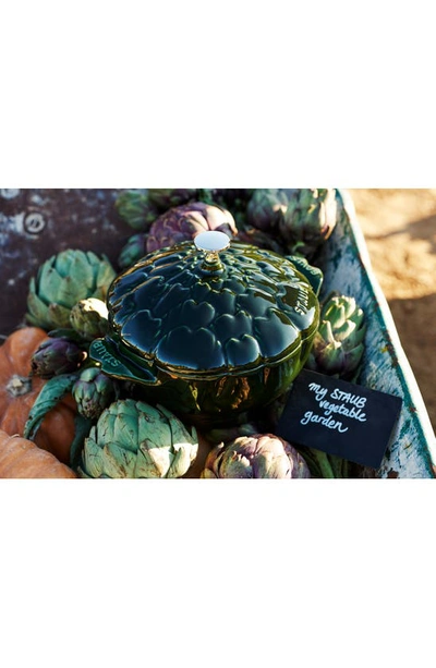 Staub 3-quart Enameled Artichoke Cast Iron Dutch Oven In Basil