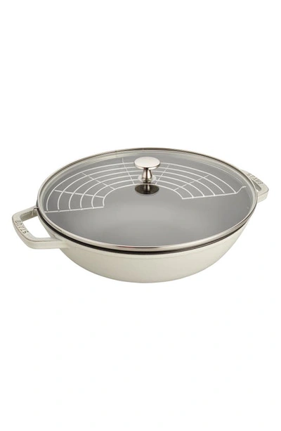 Shop Staub 4.5-quart Enameled Cast Iron Perfect Pan In Matte White Truffle