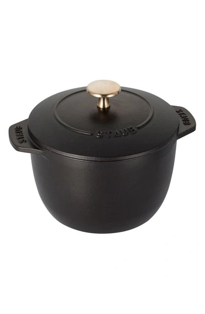 Shop Staub 1.5-quart Enameled Petite Cast Iron French/dutch Oven In Black