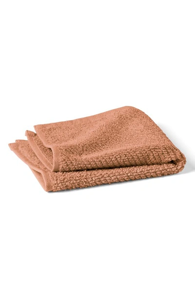 Shop Coyuchi Air Weight® Set Of 6 Organic Cotton Washcloths In Dusty Coral