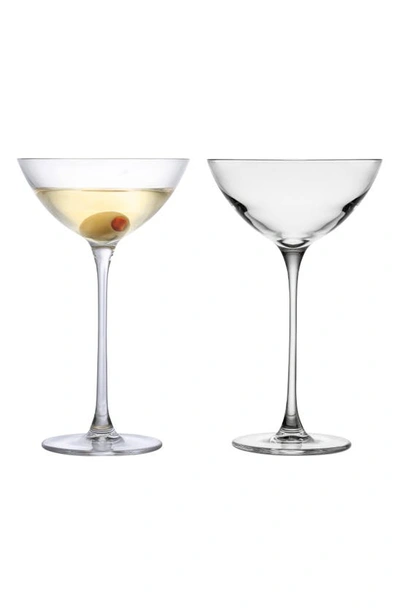 Shop Nude Savage Set Of 2 Coupetini Glasses In Clear