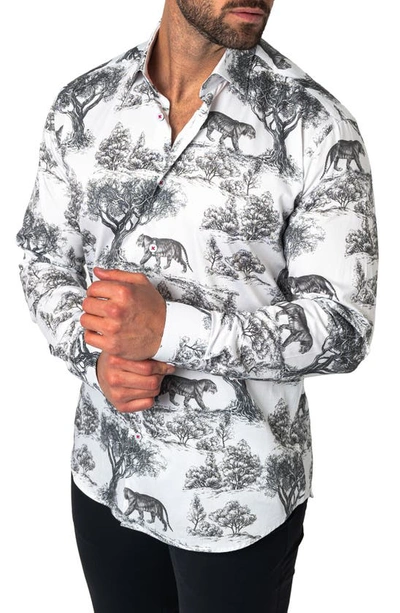 Maceoo Fibonacci Regular Fit Kingdom White Button-up Shirt In White