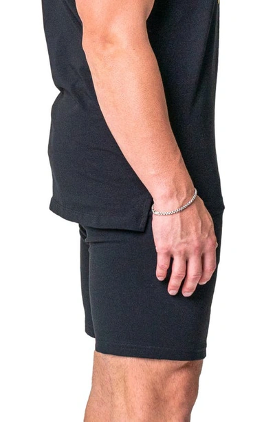 Maceoo Neon Graphic Drawstring Shorts In Black