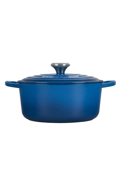 Shop Le Creuset Signature 4.5-quart Round Enamel Cast Iron Dutch Oven In Marseille