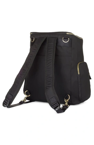 Shop Storksak Alyssa Water Resistant Convertible Diaper Backpack In Black/gold