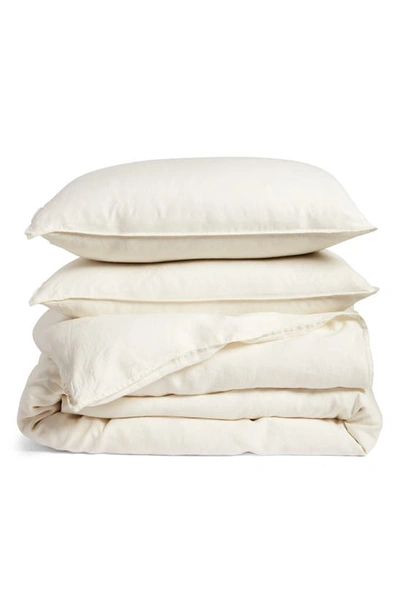 Shop Pom Pom At Home Parker Linen Duvet Cover & Sham Set In Cream