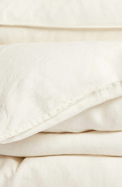 Pom Pom At Home Parker Linen Duvet Cover & Standard Sham Set In Cream