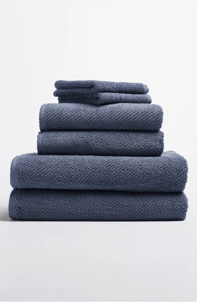 Shop Coyuchi Air Weight® 6-piece Organic Cotton Bath Towel, Hand Towel & Washcloth Set In French Blue