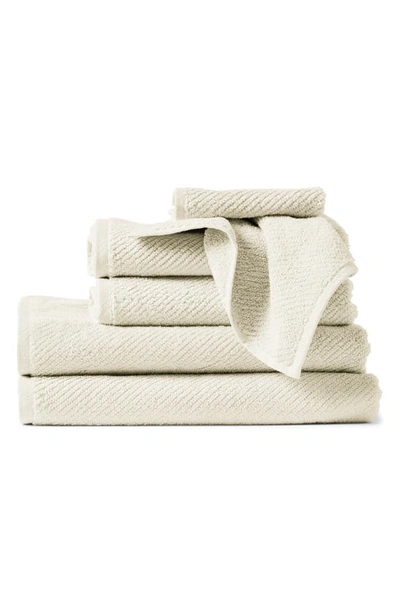 Shop Coyuchi Air Weight® 6-piece Organic Cotton Bath Towel, Hand Towel & Washcloth Set In Undyed