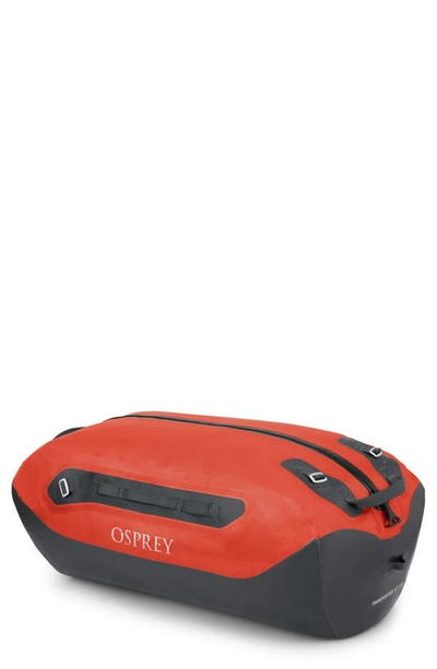 Shop Osprey Transporter® 100l Waterproof Duffle Backpack In Mars Orange