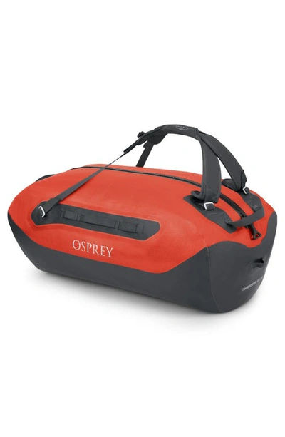 Shop Osprey Transporter® 100l Waterproof Duffle Backpack In Mars Orange