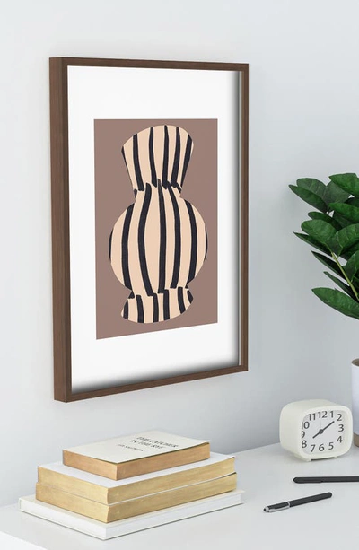 Shop Deny Designs Earth Tone Modern Vase Framed Art Print In Beige