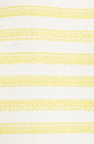 Zimmermann High Tide Cropped Button-embellished Striped Cotton-blend Top In Yellow/ Cream Stripe