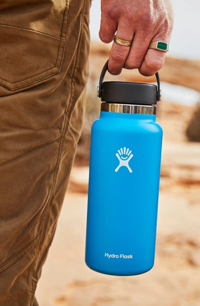 Shop Hydro Flask 32-ounce Wide Mouth Cap Water Bottle In Indigo