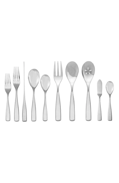 Shop Nambe Anna 45-piece Flatware Set In Metallic Silver