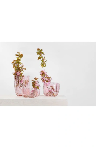 Shop Kosta Boda Crackle Pink Tall Glass Vase