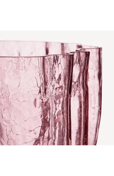 Shop Kosta Boda Crackle Pink Glass Vase