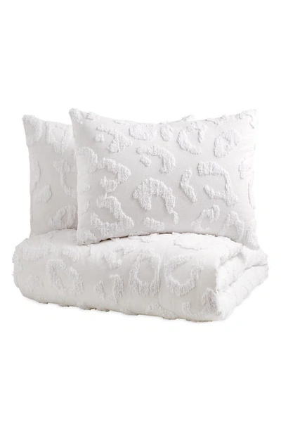 Shop Peri Home Chenille Leopard Duvet Cover & Sham Set In White