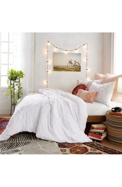 Peri Home Chenille Leopard Duvet Cover & Sham Set In White