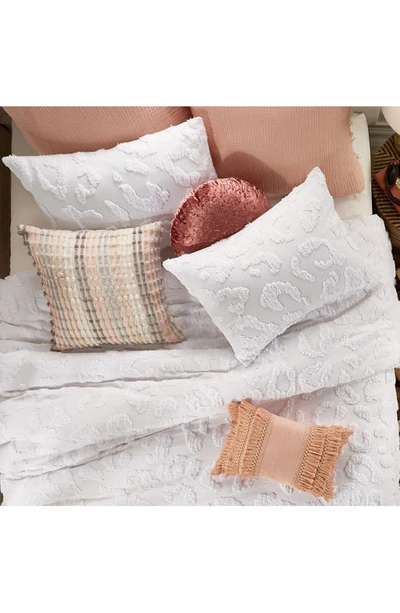Peri Home Chenille Leopard Duvet Cover & Sham Set In White