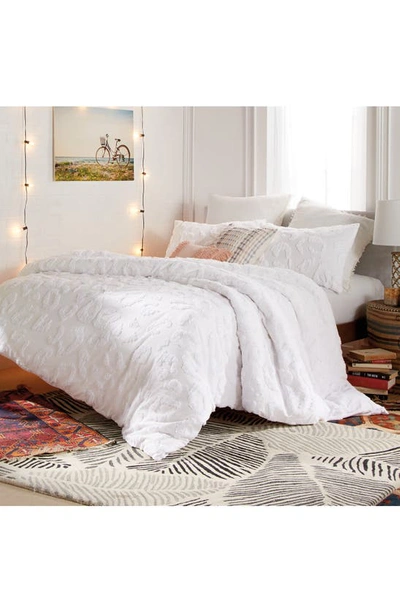 Peri Home Chenille Leopard Duvet Cover & Sham Set In White