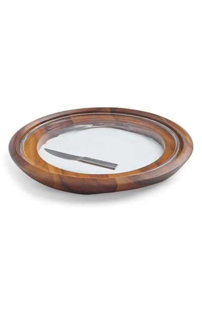 Shop Nambe Nambé Cooper Cheese Tray & Knife Set In Brown