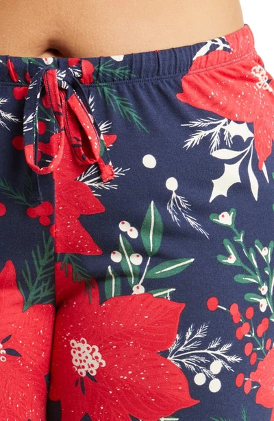 Shop Nordstrom Moonlight Eco Pajamas In Navy Peacoat Party Poinsettia
