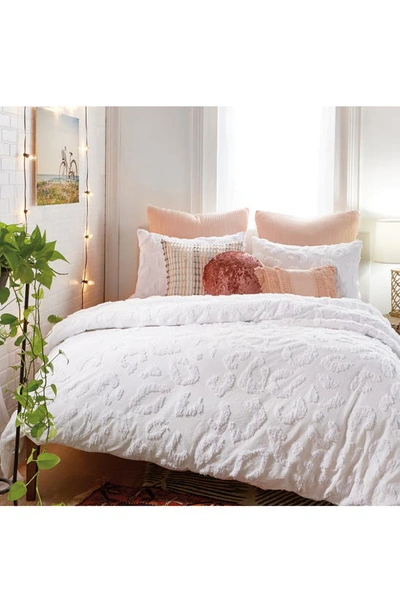 Peri Home Chenille Leopard Comforter & Sham Set In White