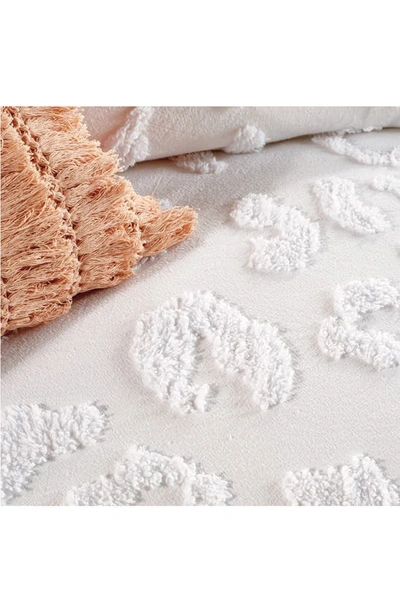 Peri Home Chenille Leopard Comforter & Sham Set In White