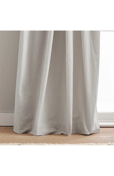 Shop Peri Home Sanctuary Set Of 2 Lined Linen Curtain Panels In Silver