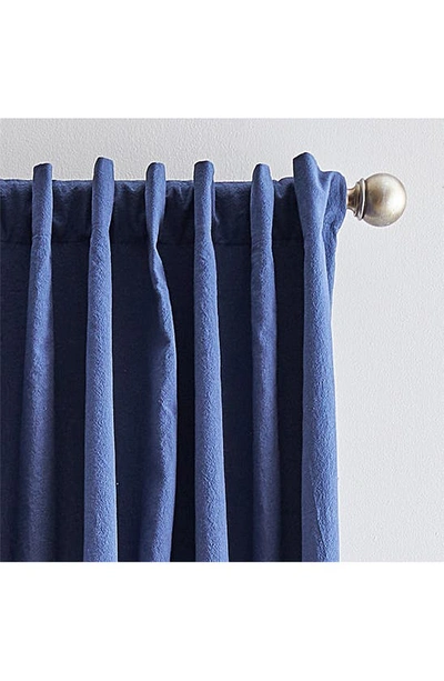 Peri Home Sanctuary Set Of 2 Lined Linen Curtain Panels In Indigo