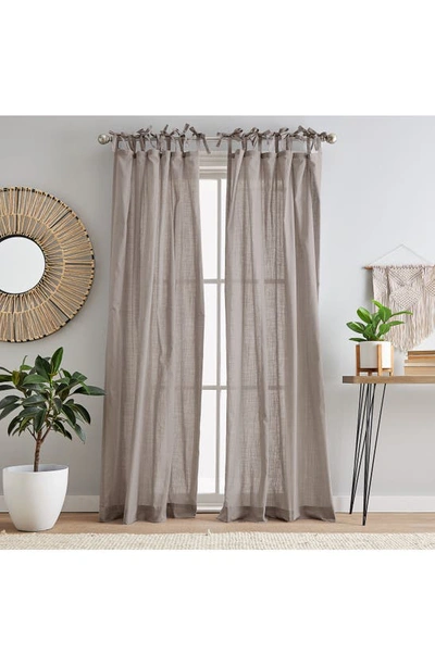 Shop Peri Home Set Of 2 Sheer Cotton Window Panels In Beige