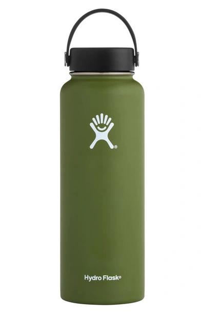 Shop Hydro Flask 40-ounce Wide Mouth Cap Water Bottle In Olive