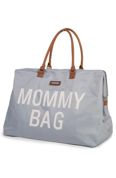 Shop Childhome Xl Travel Diaper Bag In Grey/ Off-white