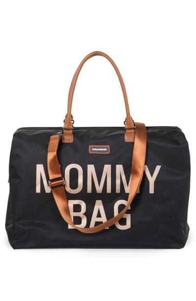 Shop Childhome Xl Travel Diaper Bag In Black/ Gold