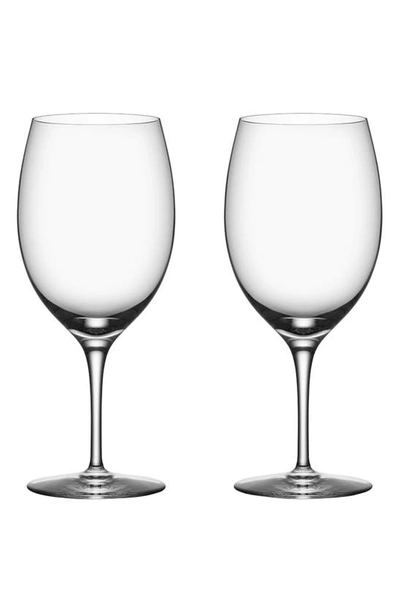 Orrefors Premiere Set Of 2 Cabernet Glasses In Clear