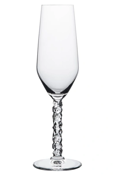 Shop Orrefors Carat Set Of 2 Champagne Flutes In Clear